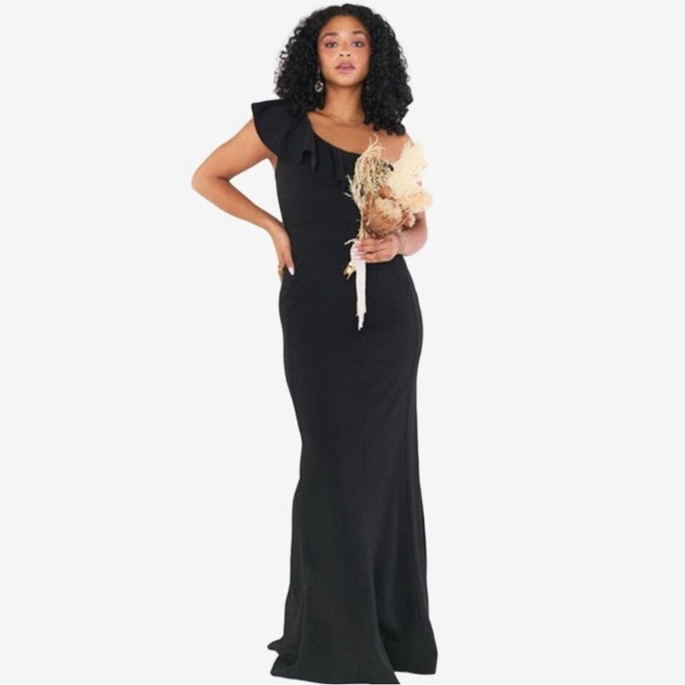 NWT Show Me Your Mumu Florentine Maxi Dress Black Stretch Size Small - Picture 3 of 9
